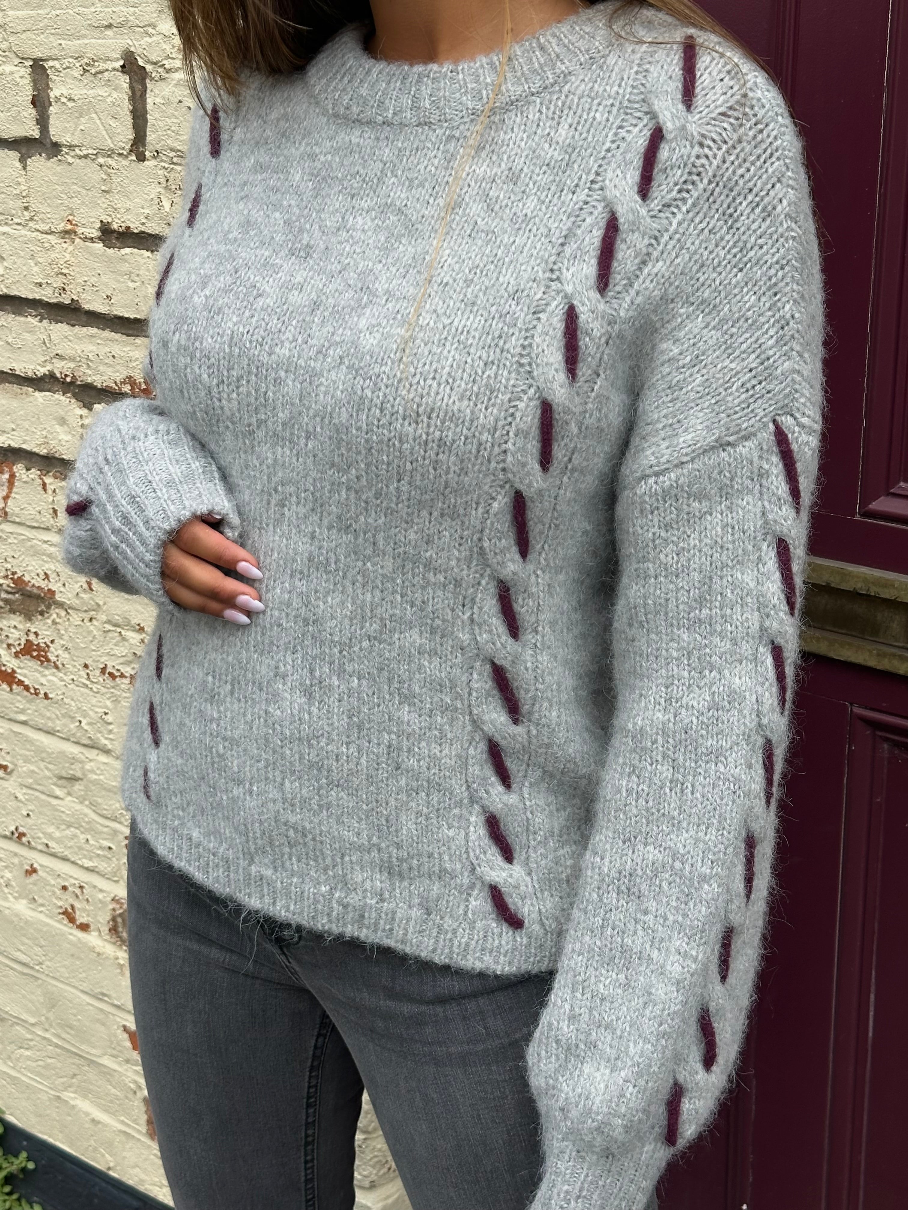 VMILINA Pullover - Light Grey Melange